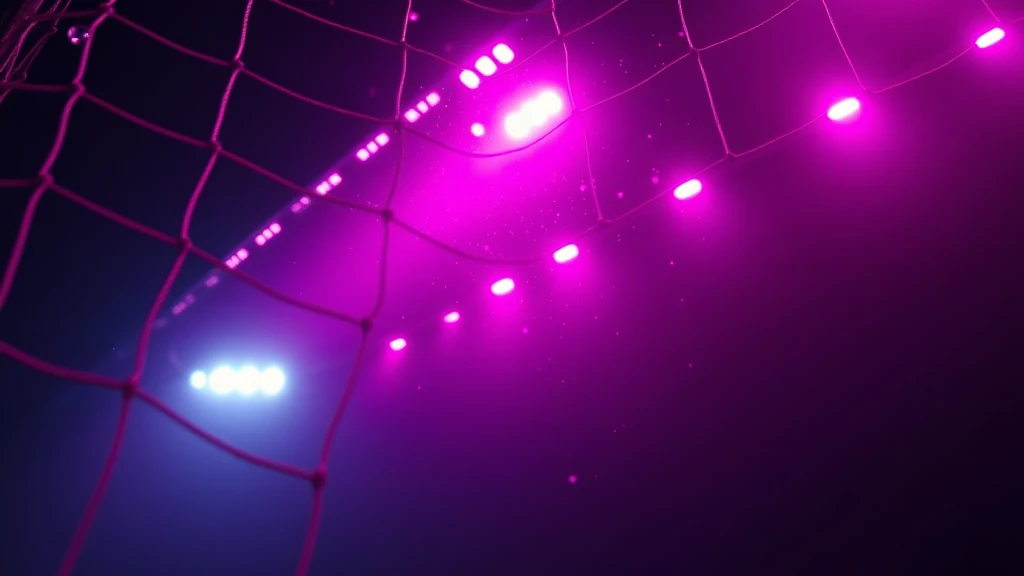 The mesh of a goal net in close-up with water droplets