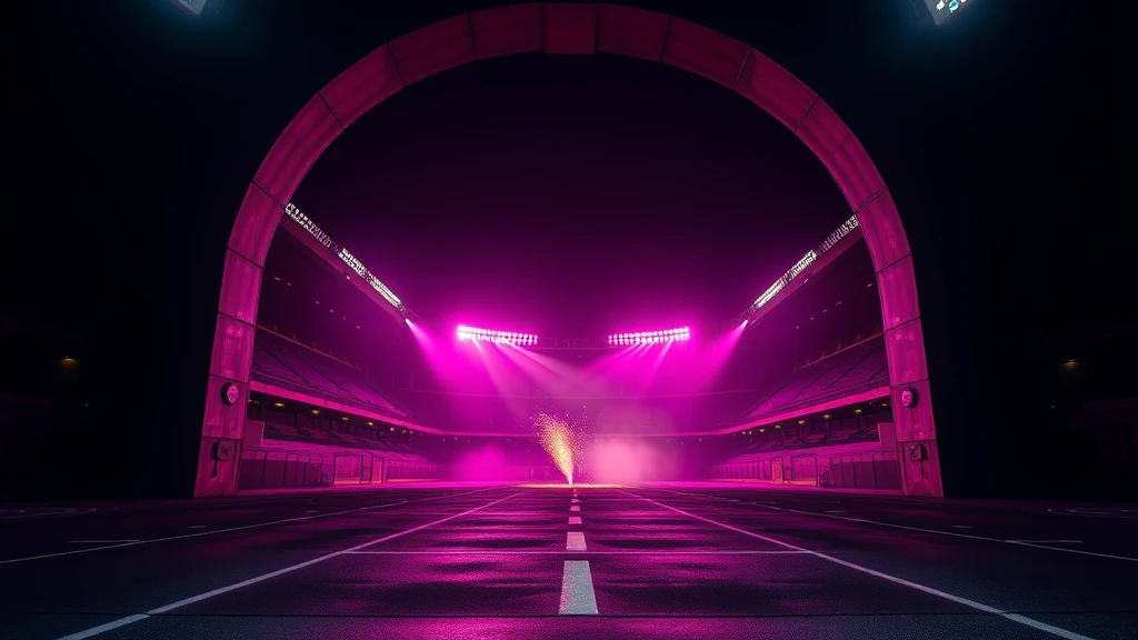 A stadium tunnel with light flooding the exit